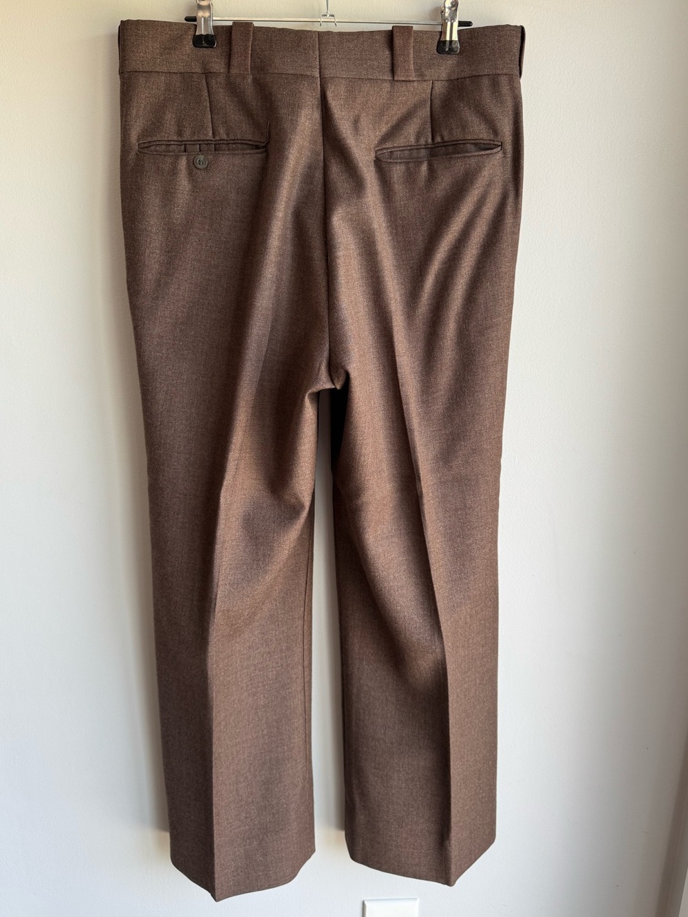 Vintage 70s Eaton Brown Wool 3 Piece Suit Mens 38R 32x29.5 Blazer Vest Trousers - Picture 12 of 16